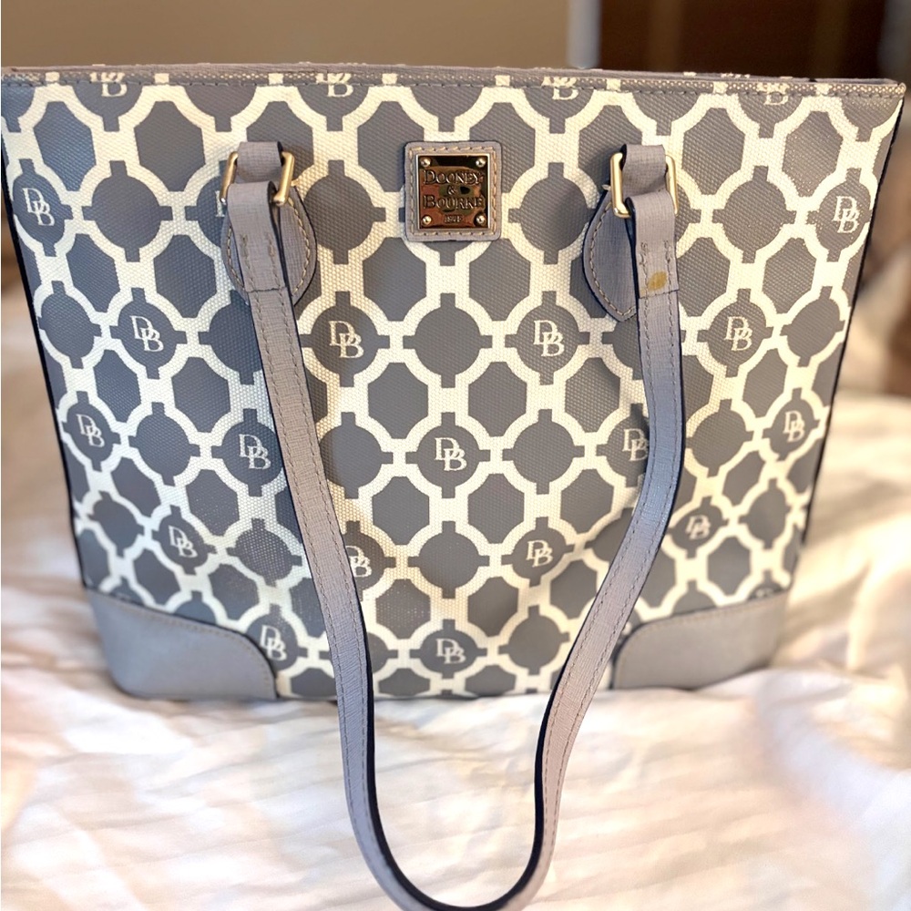 Dooney & Bourke Gray Richmond Sanibel Tote Handbag Purse